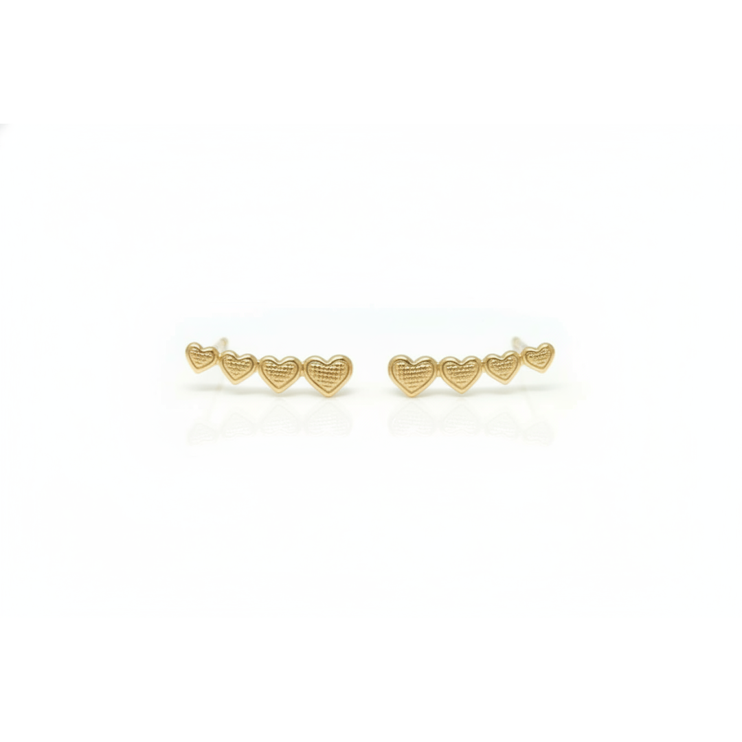 Brinco ear cuff coração estamparia Brinco ear cuff coração estamparia